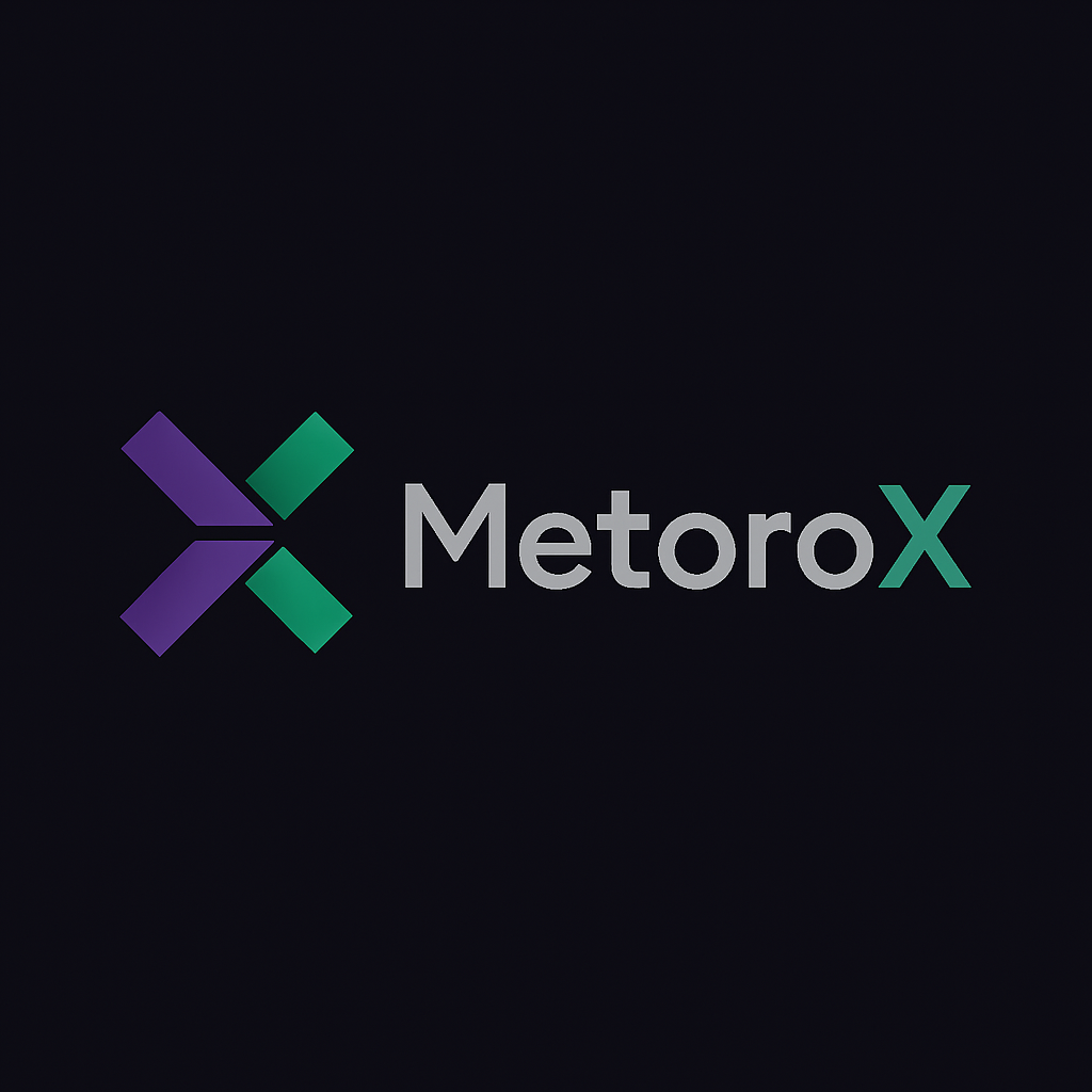 MetoroX Logo on Dark Background Metorox Software LLC